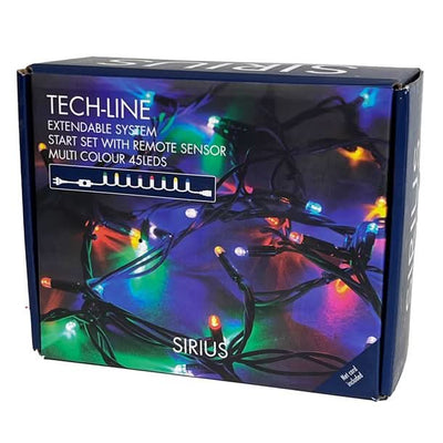 Se Sirius Tech-Line startsæt i multicolor med 45 kulørte LED lys på 4,5 meter med 1,5 meter forlængerledning - Lyskæder > Lyskæder udendørs - SIRIUS - Spotshop ✔ Kæmpe udvalg i  SIRIUS ✔ Hurtig levering: 1 - 2 Hverdage samt billig fragt - Varenummer: SPSH-SIR45740 og barcode / Ean: '5707310457405 på lager - Udsalg på Lyskæder > Lyskæder udendørs Spar op til 67% - Over 1324 kendte brands på udsalg