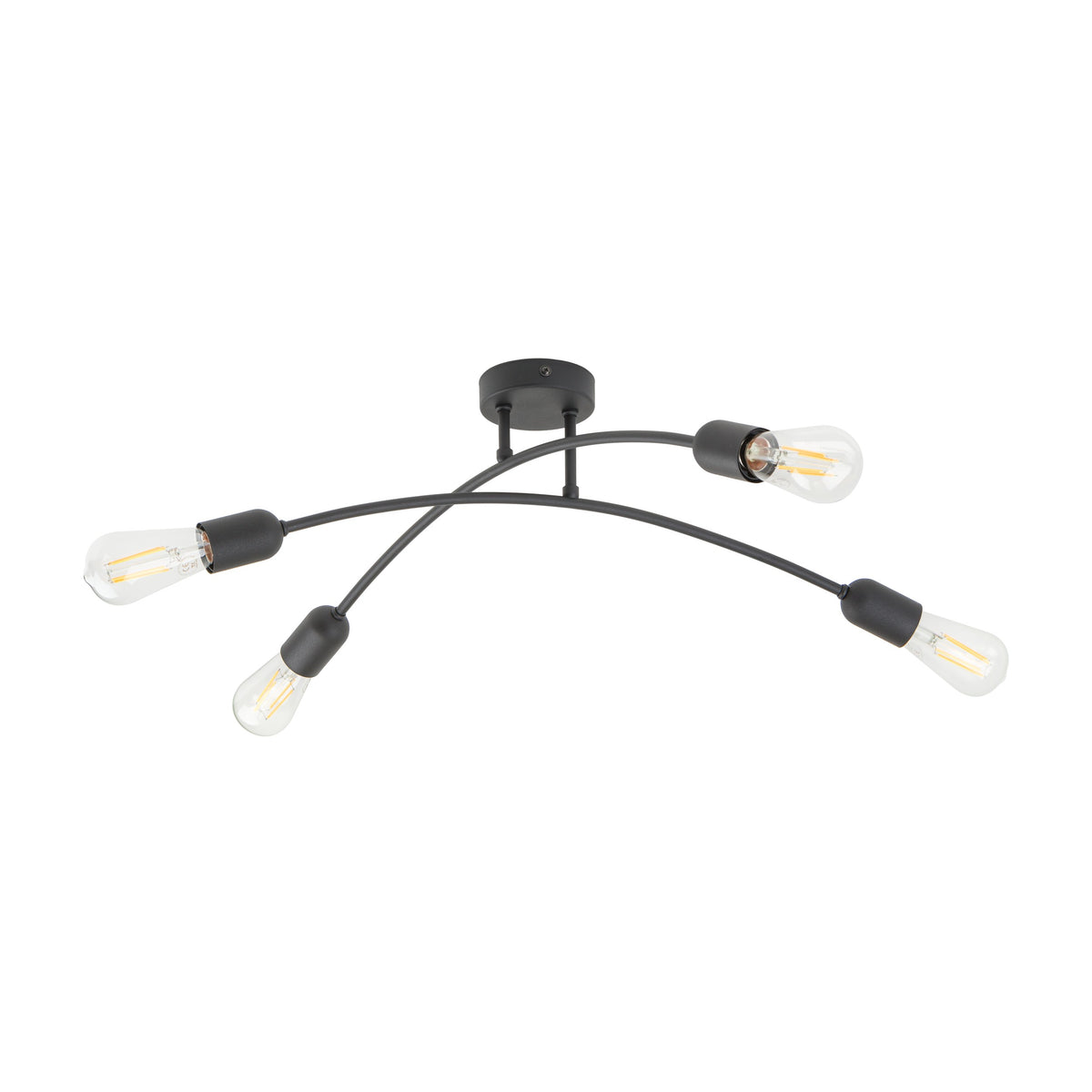 TK Helix loftlampe i sort metal