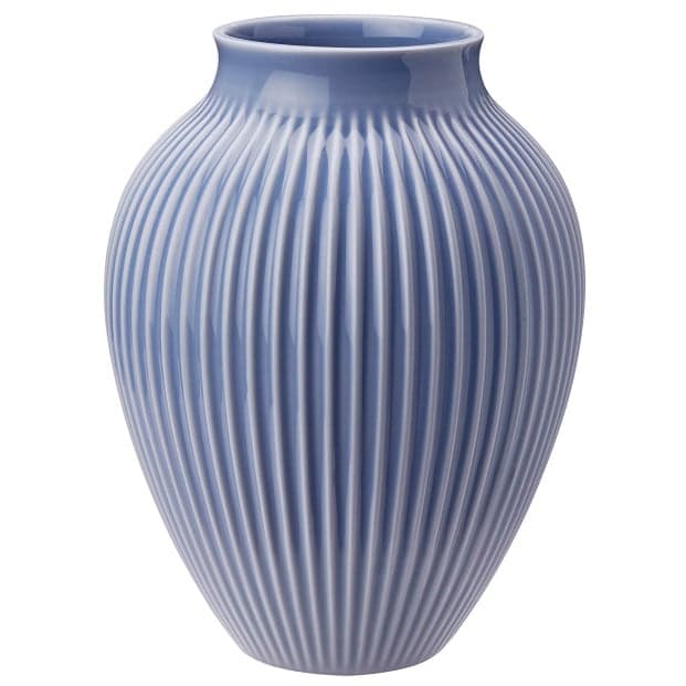 Se Knabstrup Keramik Knabstrup vase riflet 27 cm Lavendelblå ✔ Kæmpe udvalg i Knabstrup Keramik ✔ Hurtig levering: 1 - 2 Hverdage samt billig fragt - Varenummer: KTT-47021-02 og barcode / Ean: &