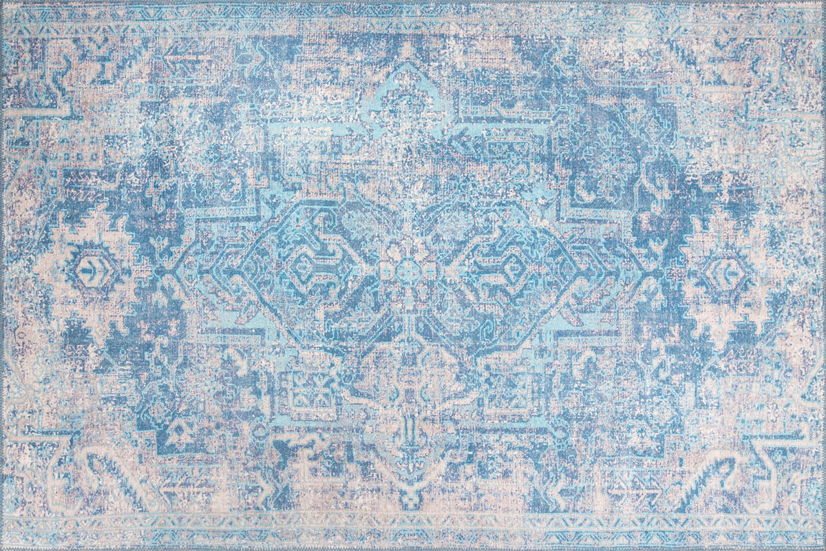 Mønstret multifarvet gulvtæppe Teppi Blues i polyester, 230 x 330 cm