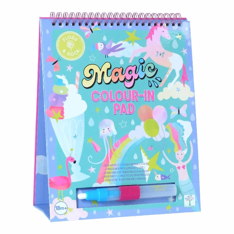 Floss & Rock Fantasy Magic Water Easel med vandpen og spiralindbundne ark