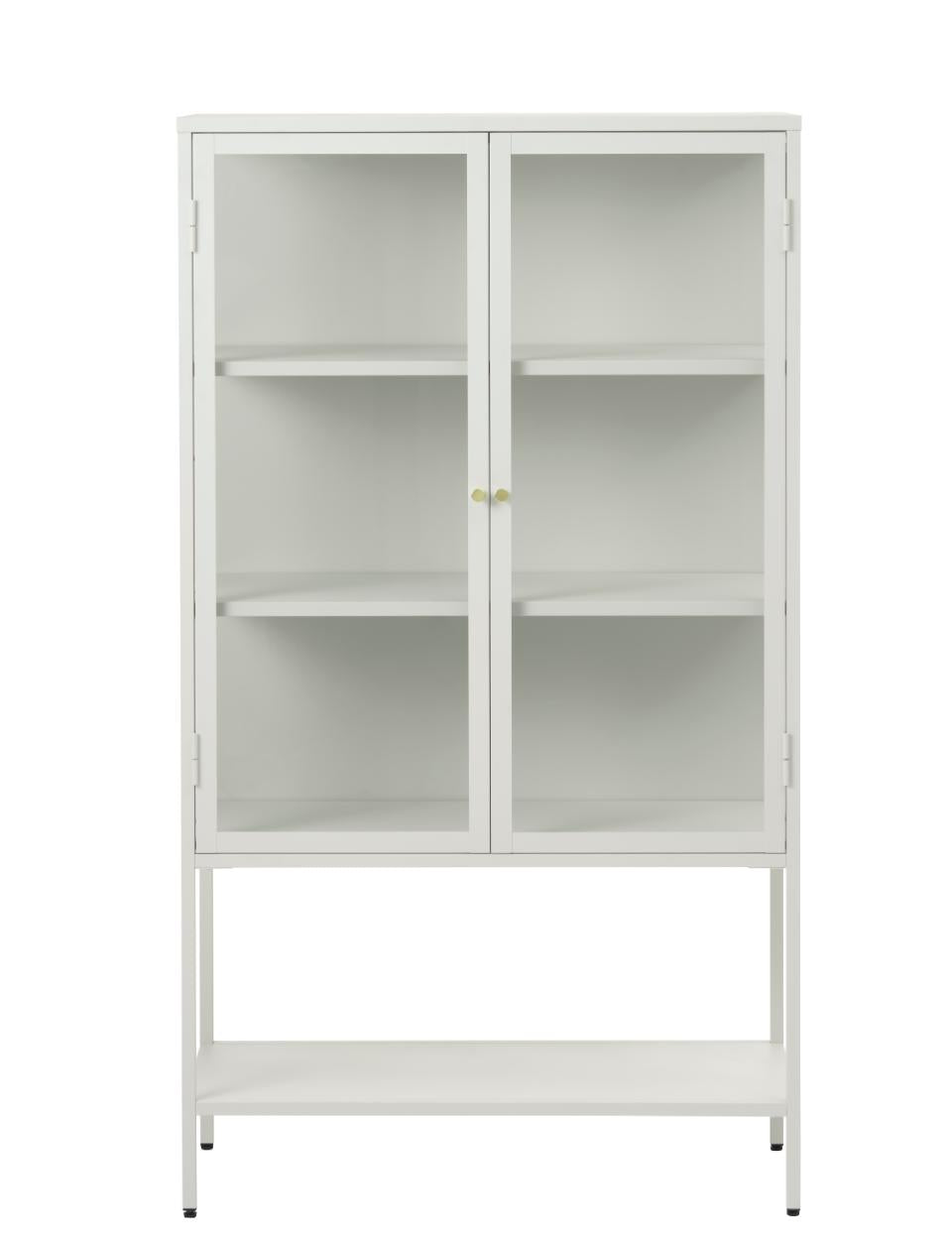 Se Carmel Højskab 160 cm - Greige Metal med 2 Glaslåger og Høje Ben ❤ Kæmpe udvalg i Unique furniture - Køb online på udsalg og tilbud lige nu ❤ Meget billig fragt og hurtig levering - Varenummer: Bolig&Haven-53109270708554 og barcode / Ean: 5704745135816 på lager - Udsalg på Store besparelser – op til 77% - Shop over 2.281 kendte brands på udsalg