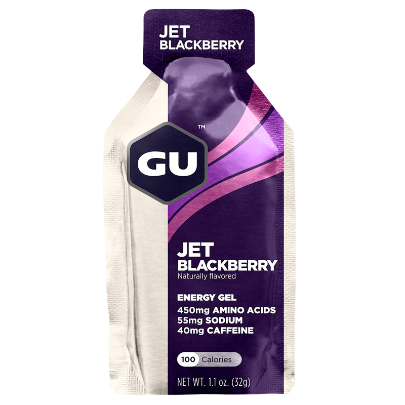 GU Energy Jet Blackberry Gel i enkeltportion på 32 g