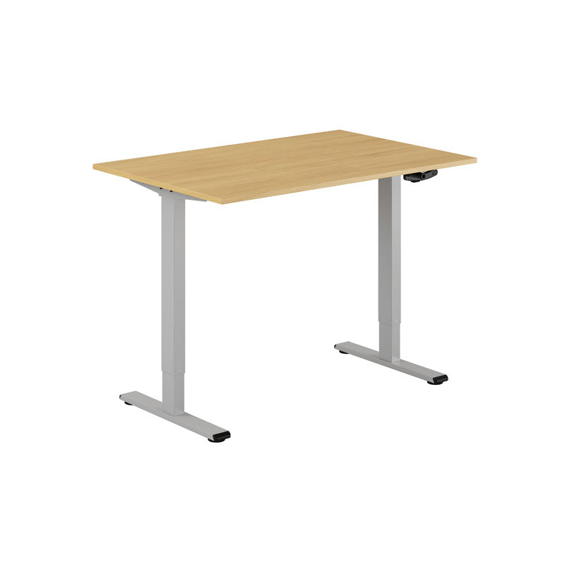 ECO Hæve/Sænkebord manuelt 120x80cm - Eg-grå