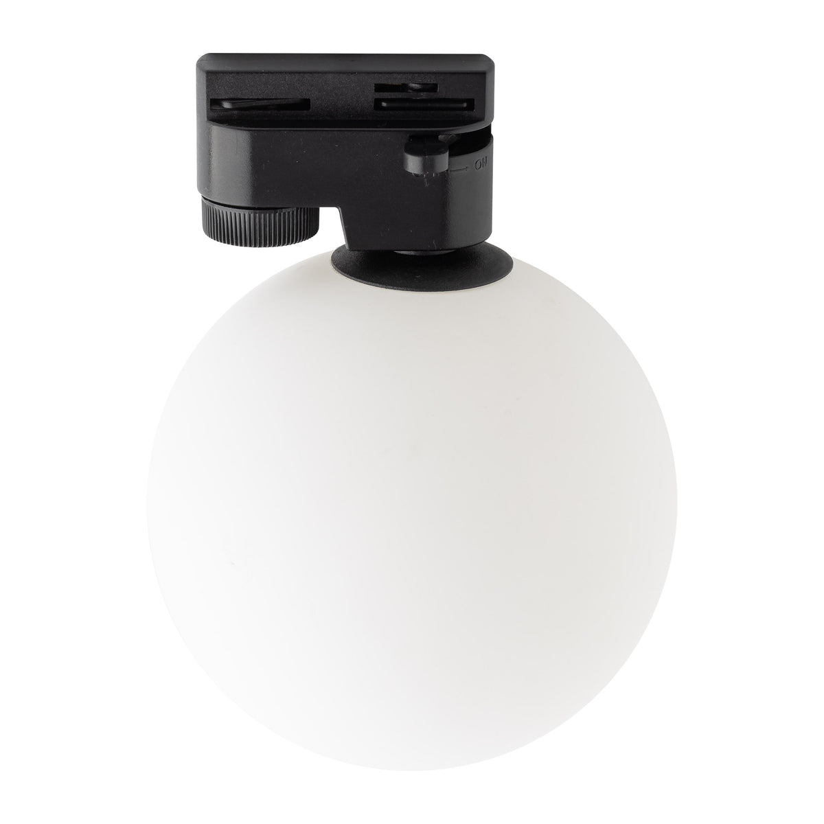TK Tracer loftlampe i hvidt glas og sort metal