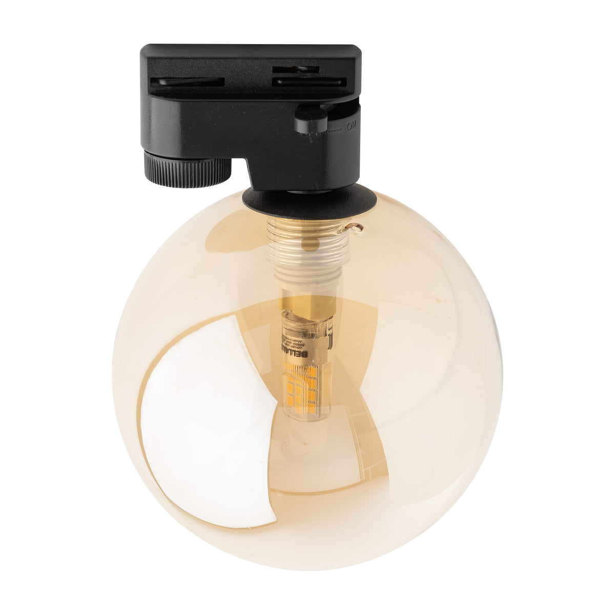 TK Tracer loftlampe med rav glas og sort metal