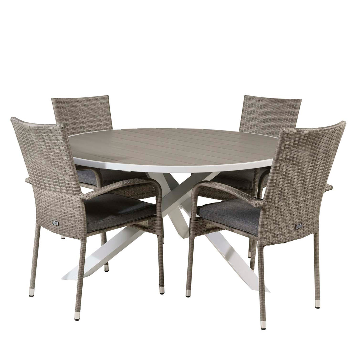 Se VENTURE DESIGN havesæt m. Parma bord (Ø140) og 4 Anna stole m. armlæn - hvid alu/grå rattan/aintwood ❤ Kæmpe udvalg i Venture Design - Køb online på udsalg og tilbud lige nu ❤ Lav fragtpris og hurtig levering - Varenummer: Boboonline-49350 og barcode / Ean: på lager - Udsalg på Udendørs møbler,Havemøbelsæt,
Havemøbler i rattan,
Terrasse og have,
Havemøbelsæt til 4 personer,
Terrasse og have, Få op til 69% i rabat - Shop populære mærker fra over 2.739 brands