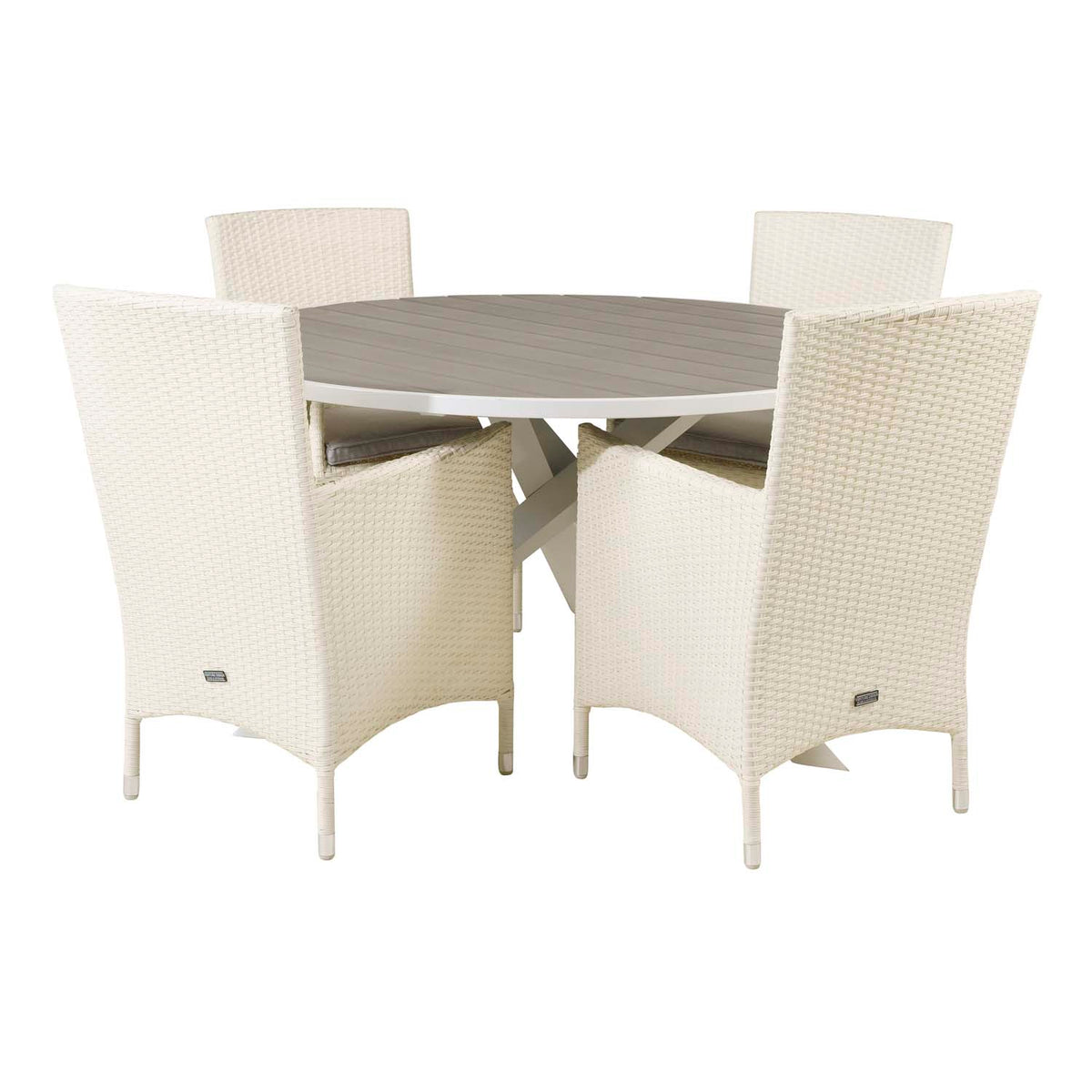 Se VENTURE DESIGN havesæt m. Parma bord (Ø140) og 4 Malin stole m. armlæn - hvid rattan/grå aintwood ❤ Kæmpe udvalg i Venture Design - Køb online på udsalg og tilbud lige nu ❤ Hurtig levering til lave fragtpriser - Varenummer: Boboonline-49362 og barcode / Ean: på lager - Udsalg på Udendørs møbler,Havemøbelsæt,
Havemøbler i rattan,
Terrasse og have,
Havemøbelsæt til 4 personer,
Terrasse og have, Store besparelser – op til 77% - Et af Danmarks største udvalg – 2.739+ brands