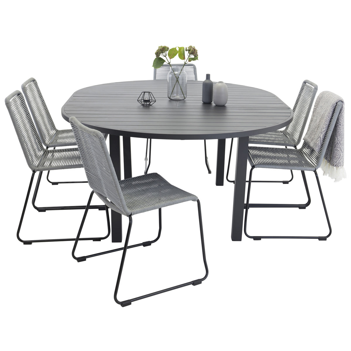 Se VENTURE DESIGN havesæt m. Marbella bord og 6 Lindos stole - sort alu og grå reb ❤ Kæmpe udvalg i Venture Design - Køb online på udsalg og tilbud lige nu ❤ Hurtig levering til lave fragtpriser - Varenummer: Boboonline-49399 og barcode / Ean: på lager - Udsalg på Udendørs møbler,Havemøbelsæt,
Terrasse og have,
Havemøbelsæt til 6 personer,
Terrasse og have,
Udendørs møbler, Spar stort – op til 71% - 2.739+ brands samlet til lave priser
