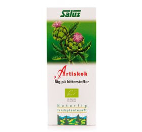 Flaske med Mezina økologisk artiskoksaft fra Schönenberger, 200 ml