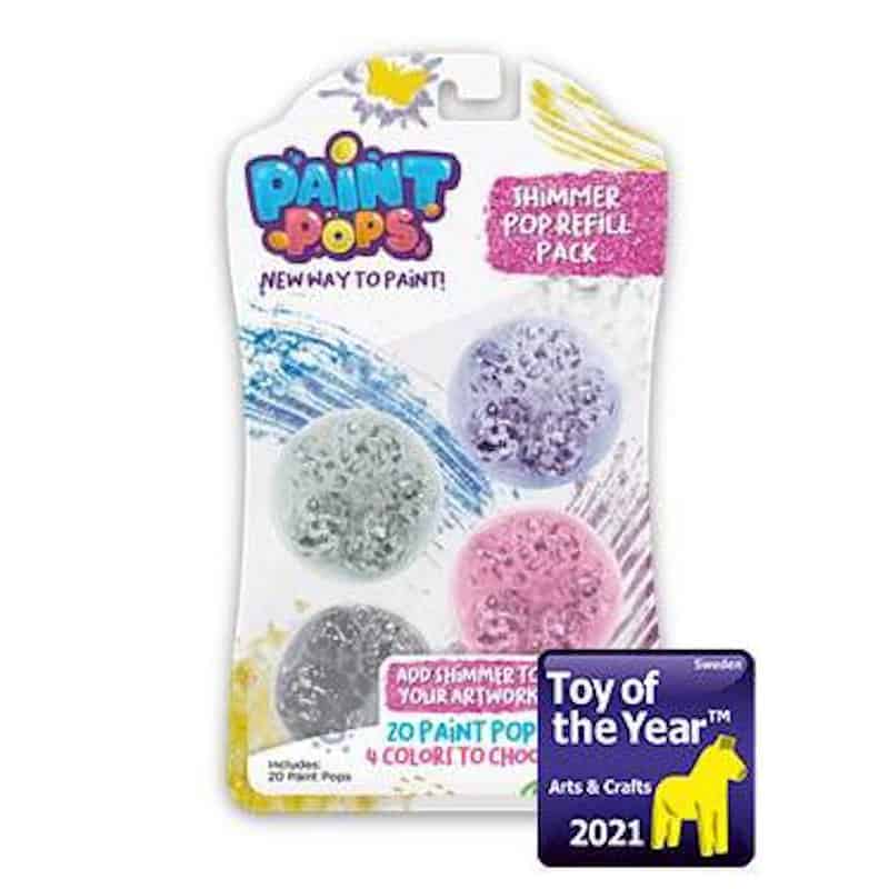 Paint Pops Shimmer Pop refill pack med maling i bløde bolde til kreativ leg