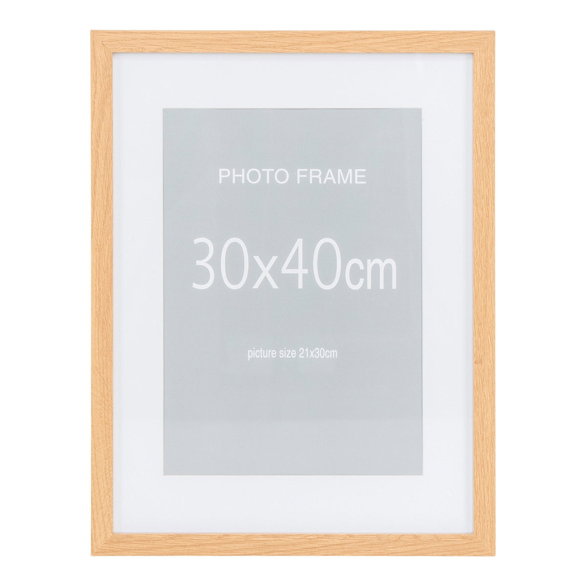 Marbella billedramme i natur med glas, 30 x 40 cm, fra House Nordic