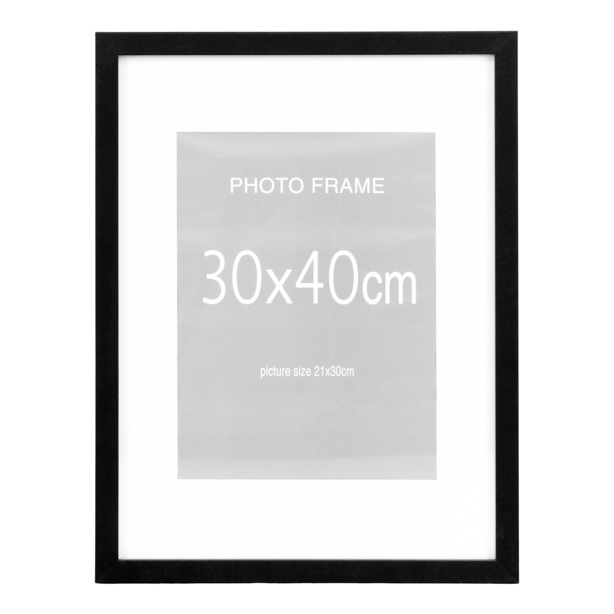 Sort Marbella billedramme med glas, 30 x 40 cm, fra House Nordic