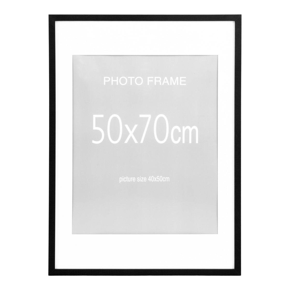 Sort Marbella billedramme med glas, 50 x 70 cm, fra House Nordic