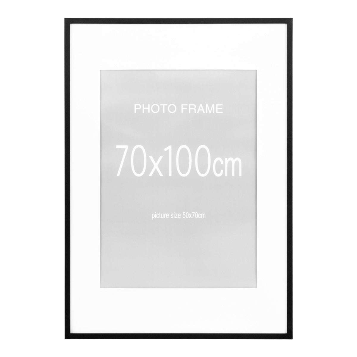 Sort Marbella billedramme med glas, 70 x 100 cm, fra House Nordic