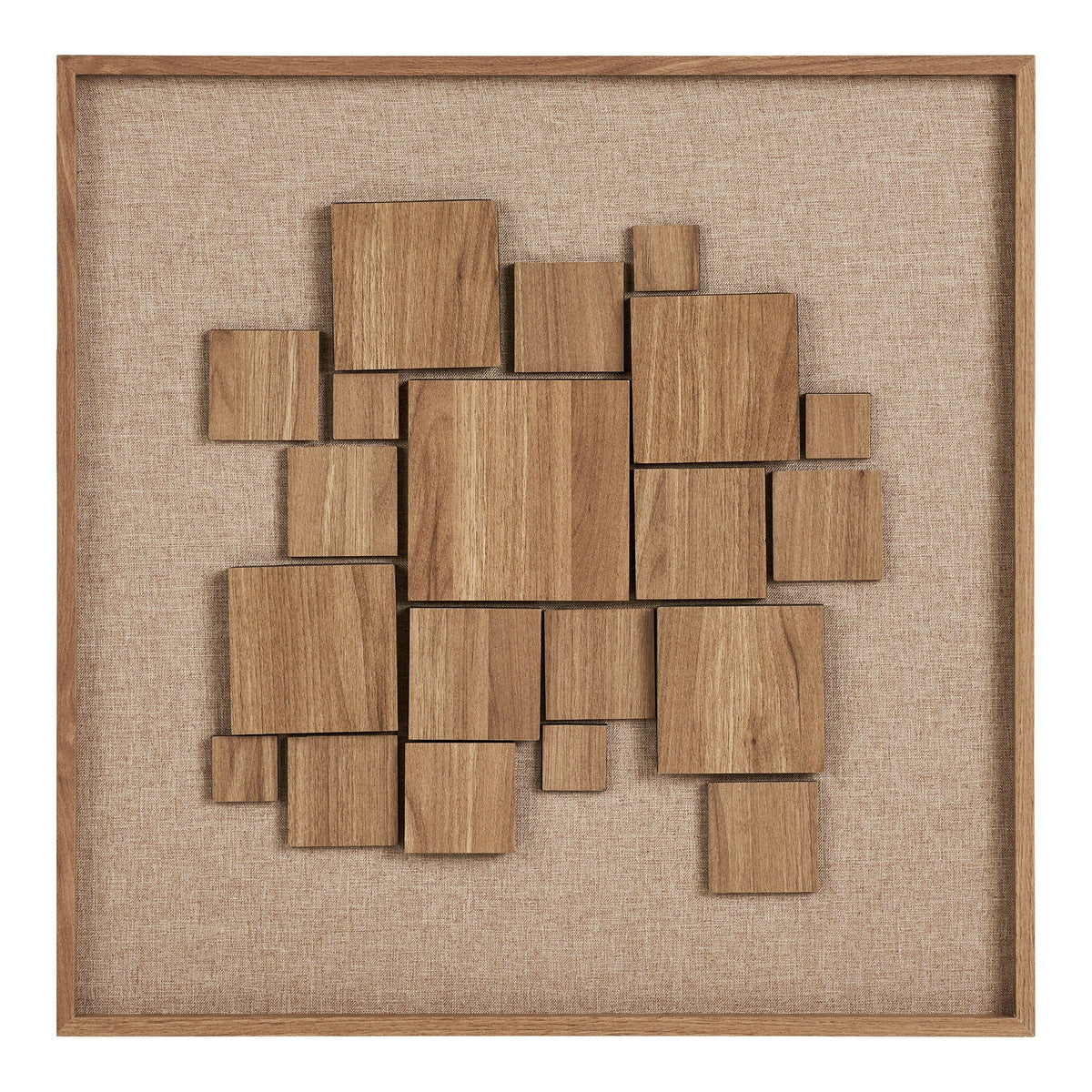 Gala relief vægdekoration fra House Nordic i brun, 60 x 60 cm