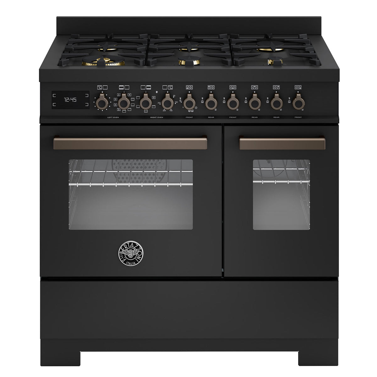 Bertazzoni Professional PRO96L2ECAT2 gaskomfur på 90 cm i farven carbonio