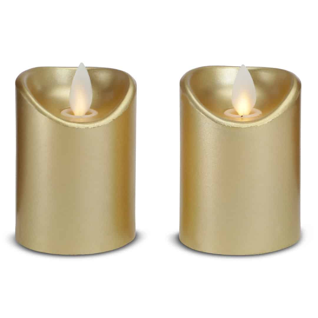 Se LED stearinlys - 2 stk. - 7 cm - m/3D flamme - (flere farver) - Guld ✔ Kæmpe udvalg i Satana - Køb online på udsalg og tilbud lige nu ✔ Hurtig levering til lave fragtpriser - Varenummer: Satana-391278 på lager - Udsalg på Sundhed > Spar helt op til 79% - Find dine favoritter blandt 2.739 brands