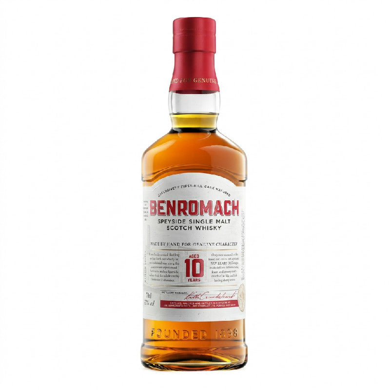 Flaske Benromach 10 YO Single Malt Speyside whisky, 70 cl