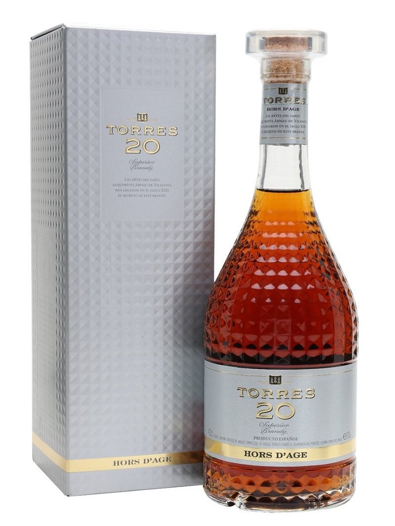 Flaske Torres 20 Hors d'Age brandy på 70 cl
