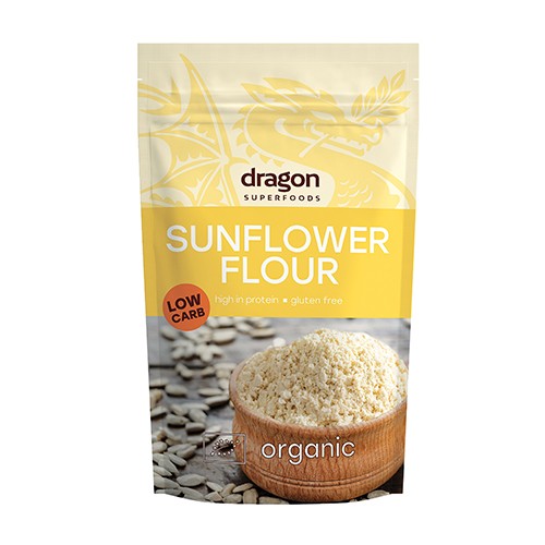Pakke med Dragon Superfoods økologisk solsikkemel, 200 gram