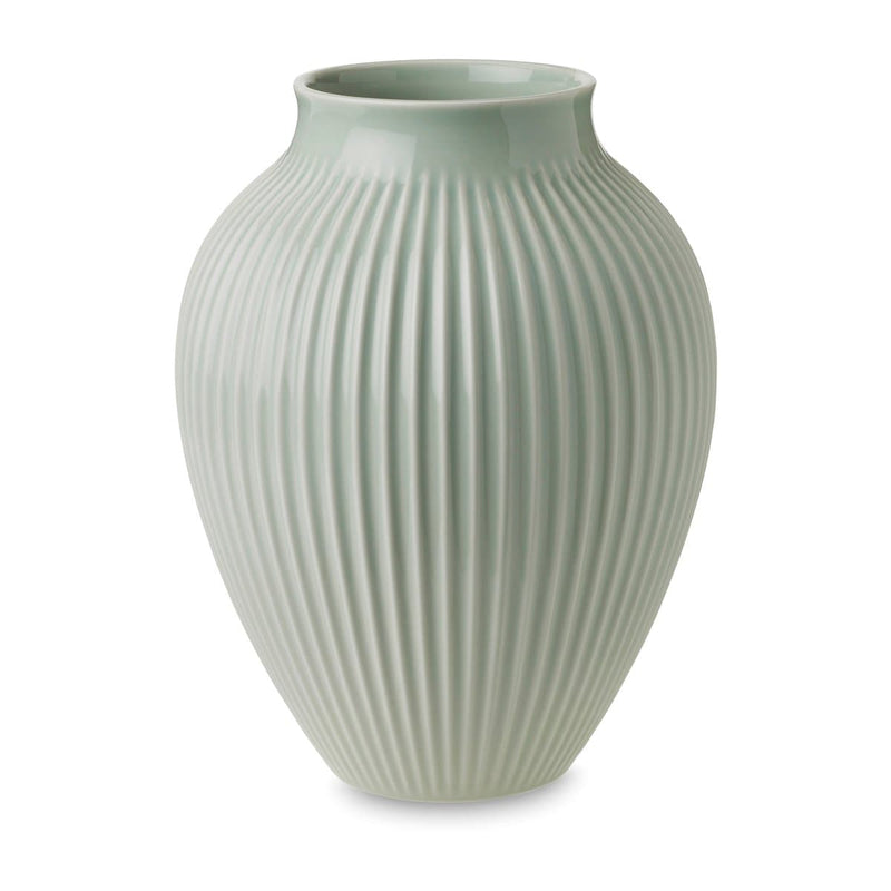 Se Knabstrup Keramik Knabstrup vase riflet 27 cm Mintgrøn ✔ Kæmpe udvalg i Knabstrup Keramik ✔ Hurtig levering: 1 - 2 Hverdage samt billig fragt - Varenummer: KTT-501717-01 og barcode / Ean: &