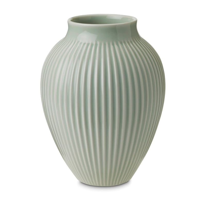 Se Knabstrup Keramik Knabstrup vase riflet 20 cm Mintgrøn ✔ Kæmpe udvalg i Knabstrup Keramik ✔ Hurtig levering: 1 - 2 Hverdage samt billig fragt - Varenummer: KTT-501721-01 og barcode / Ean: &