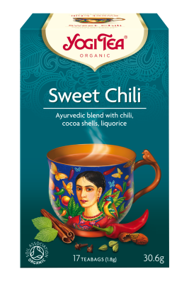 Æske med Yogi Tea Sweet Chili økologisk urtete, 17 tebreve