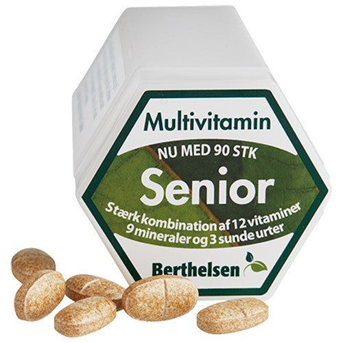 Pakke med Berthelsen Senior multivitamin, 90 tabletter