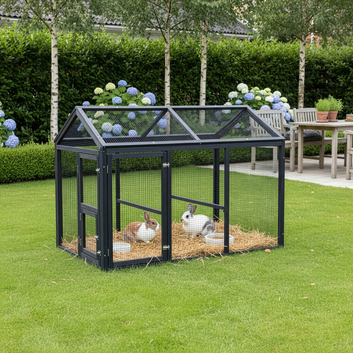 Se Kaninløbegård i træ sortmalet 140 x 85 x 108 cm ❤ Kæmpe udvalg i Hortus - Køb online på udsalg og tilbud lige nu ❤ Super billig fragt og lynhurtig levering - Varenummer: Bolig&Haven-61179761426762 og barcode / Ean: 5705858079936 på lager - Udsalg på Spar stort – op til 53% - Eksklusivt udsalg på over 2.739 brands