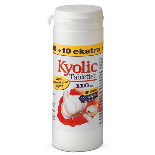 Kyolic hvidløg 1 om dagen, kosttilskud i tabletform med lagret hvidløgsekstrakt