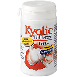Pakning med Kyolic hvidløgstabletter, 1 om dagen, 60 tabletter