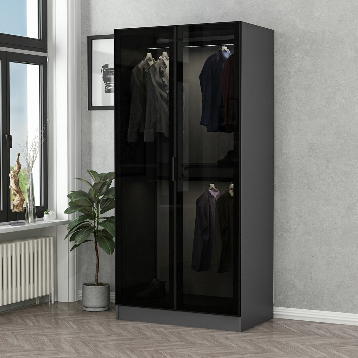 Se FUNZI LIVING Kalesglas antracit - 210 Garderobe ❤ Kæmpe udvalg i Funzi Living - Køb online på udsalg og tilbud lige nu ❤ Meget billig fragt og hurtig levering: 1 - 2 hverdage - Varenummer: Boboonline-107660 og barcode / Ean: 8683742559818 på lager - Udsalg på Møbler,Klædeskabe og tøjstativer,Garderobeskabe Op til 61% rabat - Over 2.739 mærker samlet ét sted