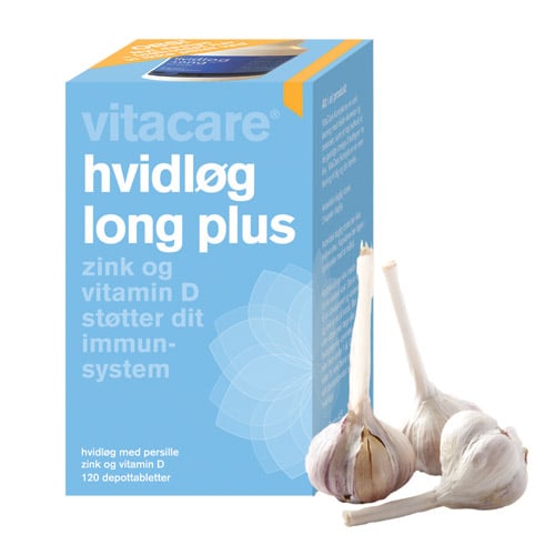 VitaCare Hvidløg Long Plus depottabletter i pakke med 120 tabletter