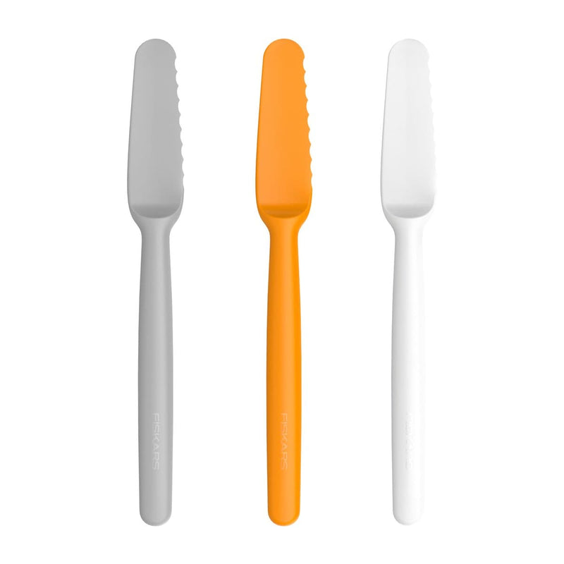 Se Fiskars Functional Form smørknive 3-pak Grå/Orange/Hvid ✔ Kæmpe udvalg i Fiskars ✔ Hurtig levering: 1 - 2 Hverdage samt billig fragt - Varenummer: KTT-507605-01 og barcode / Ean: &