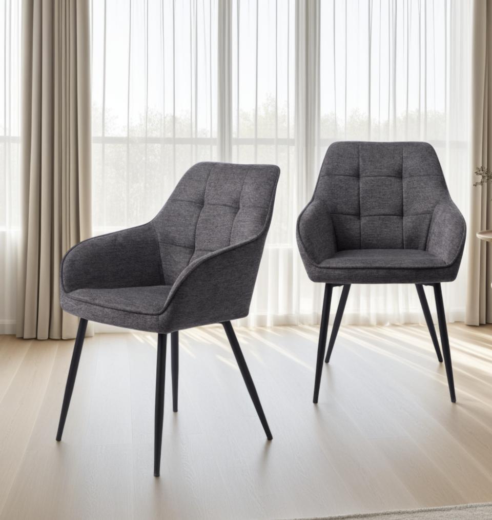 Se Nolan Spisebordsstol, Mørkegrå Kvadratisk, 58x59,5x84 cm, Sæt af 2 ❤ Kæmpe udvalg i Unique furniture - Køb online på udsalg og tilbud lige nu ❤ Meget billig fragt og hurtig levering - Varenummer: Bolig&Haven-53109282799946 og barcode / Ean: 5704745154299 på lager - Udsalg på Store besparelser – op til 71% - Store besparelser på over 2.281 brands