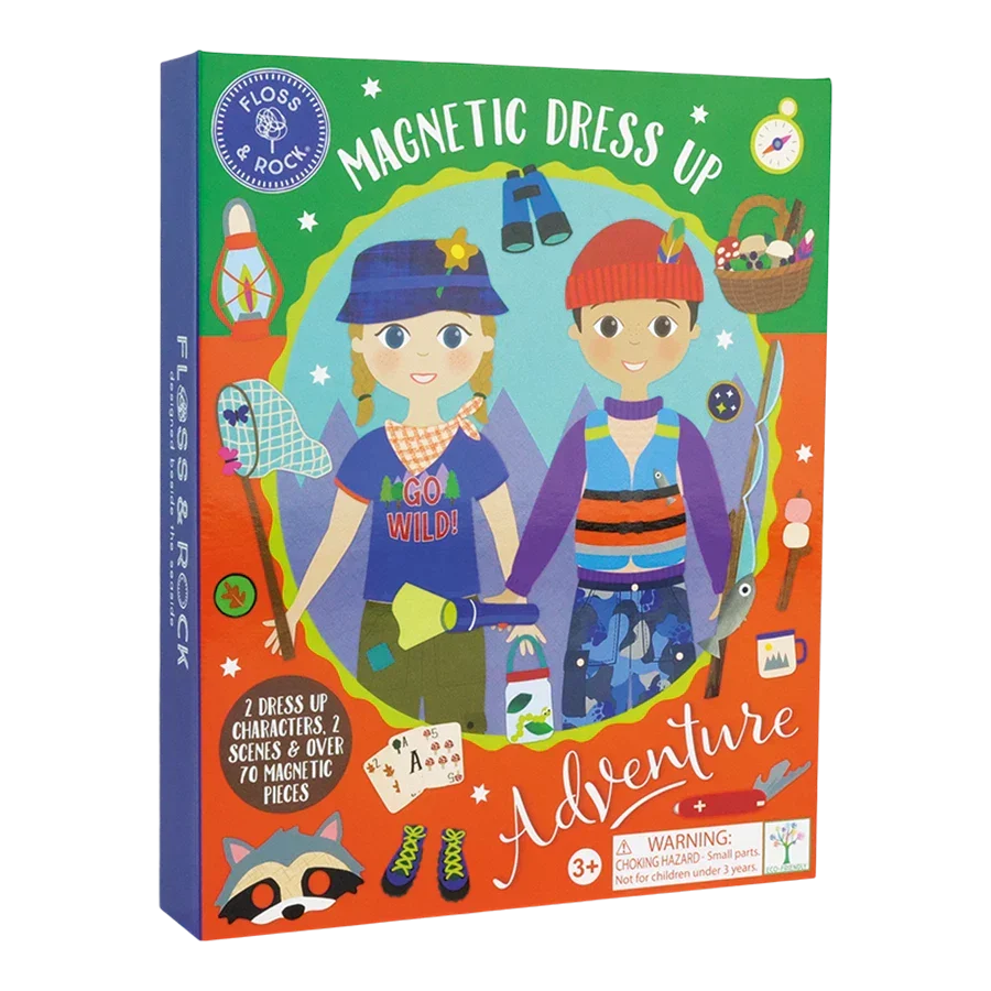 Floss & Rock magnetisk påklædningssæt Adventure Friends med to dukker og magnetiske udklædningsdele
