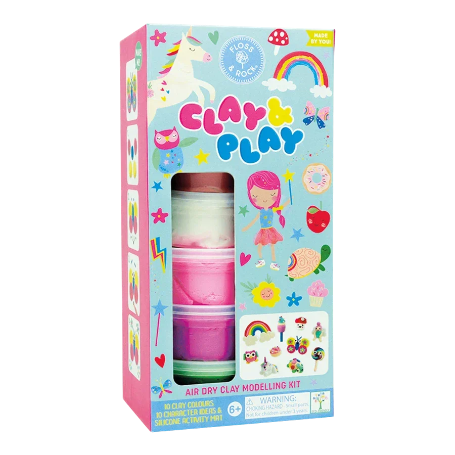 Floss & Rock Clay & Play Rainbow Fairy sæt med selvhærdende ler til børn