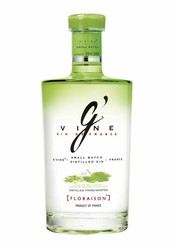 Flaske G'vine Floraison fransk gin på 70 cl