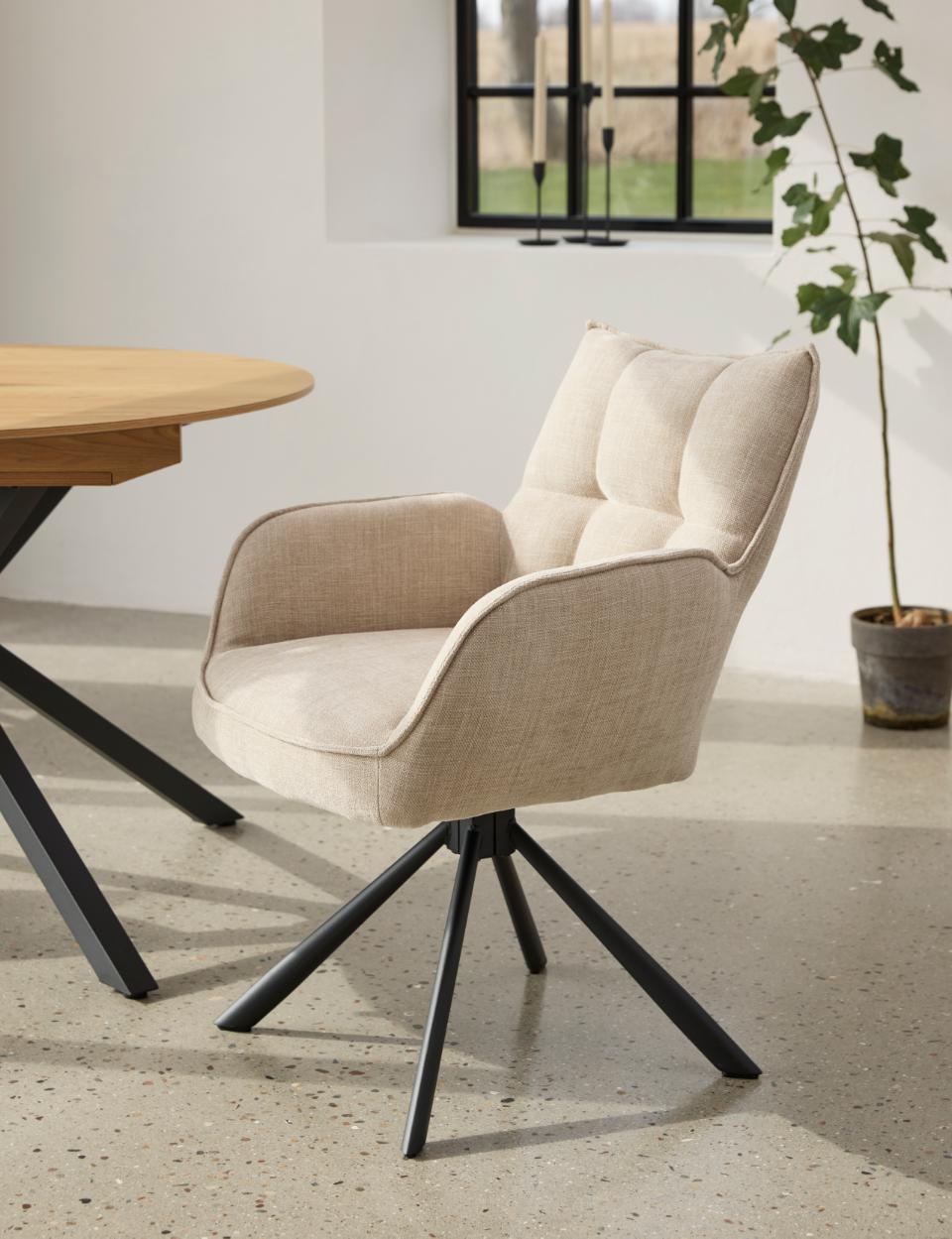 Se Marilla Spisebordsstol, Hørfarvet med Sorte Ben, 59x65x86 cm, Sæt af 2 ❤ Kæmpe udvalg i Unique furniture - Køb online på udsalg og tilbud lige nu ❤ Billig fragt og hurtig levering - Varenummer: Bolig&Haven-53109277753674 og barcode / Ean: 5704745161785 på lager - Udsalg på Store besparelser – op til 77% - Store besparelser på over 2.281 brands