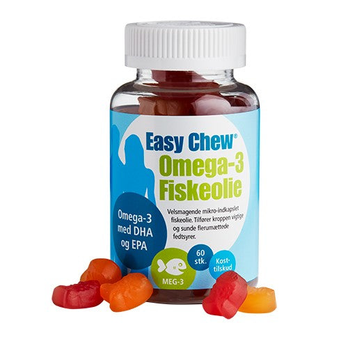 Pakning EasyChew Omega-3 kosttilskud, 60 gum
