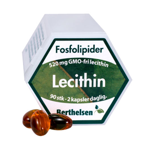 Pakning Berthelsen Lecithin kosttilskud med 90 kapsler
