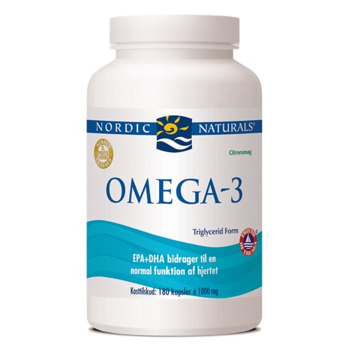 Nordic Naturals Omega-3 med citrussmag, pakke med 180 kapsler fiskeolie