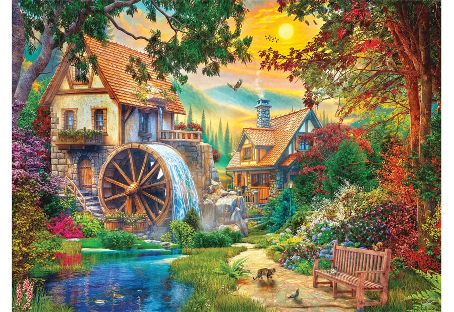 Anatolian puslespil Watermill Sunset med 4000 brikker