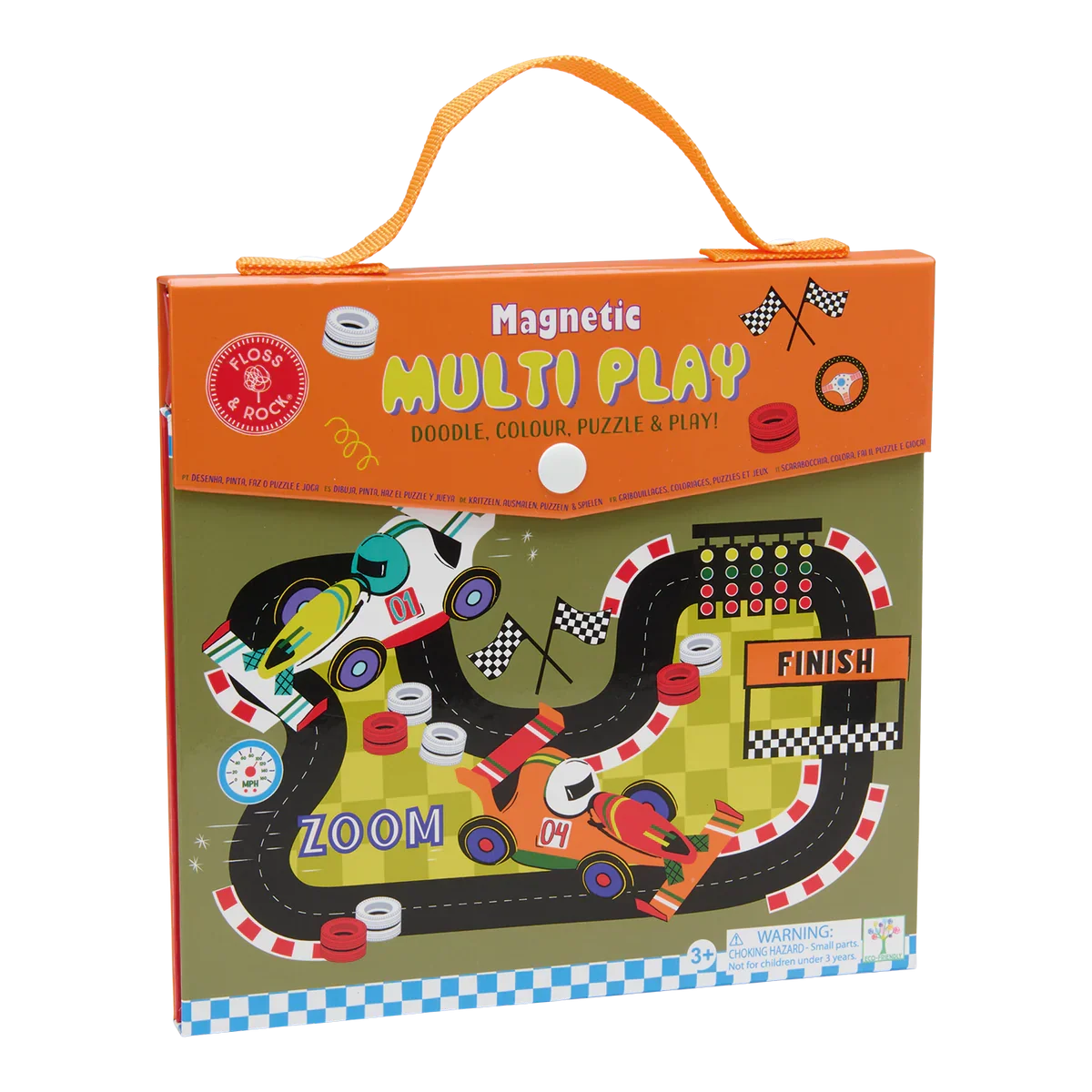 Floss & Rock magnetisk Multi Play-mappe med Cars-tema