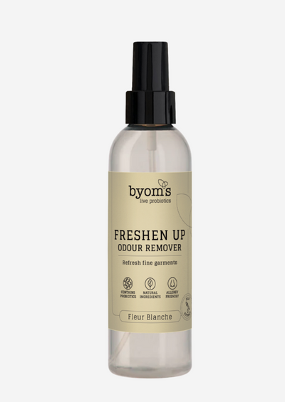 Se Byoms FRESHEN UP  -  PROBIOTIC ODOUR REMOVER  -  Fleur Blanche  -  with silk extract (200 ml) ✔ Kæmpe udvalg i  KopK - Køb online på udsalg og tilbud lige nu ✔ Hurtig levering: 1 - 2 Hverdage samt billig fragt - Varenummer: HG-53172 og barcode / Ean: 5714863000614 på lager - Udsalg på Hus & Fritid > DATOVARE & OUTLET > Spar op til 55% - Over 1354 design mærker på udsalg