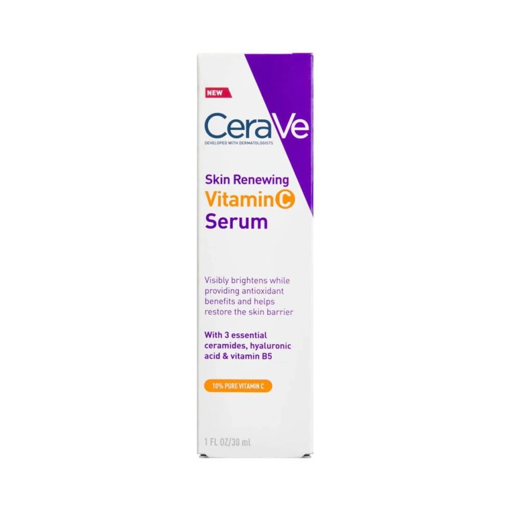 Flaske med CeraVe Skin Renewing Vitamin C Serum, 30 ml