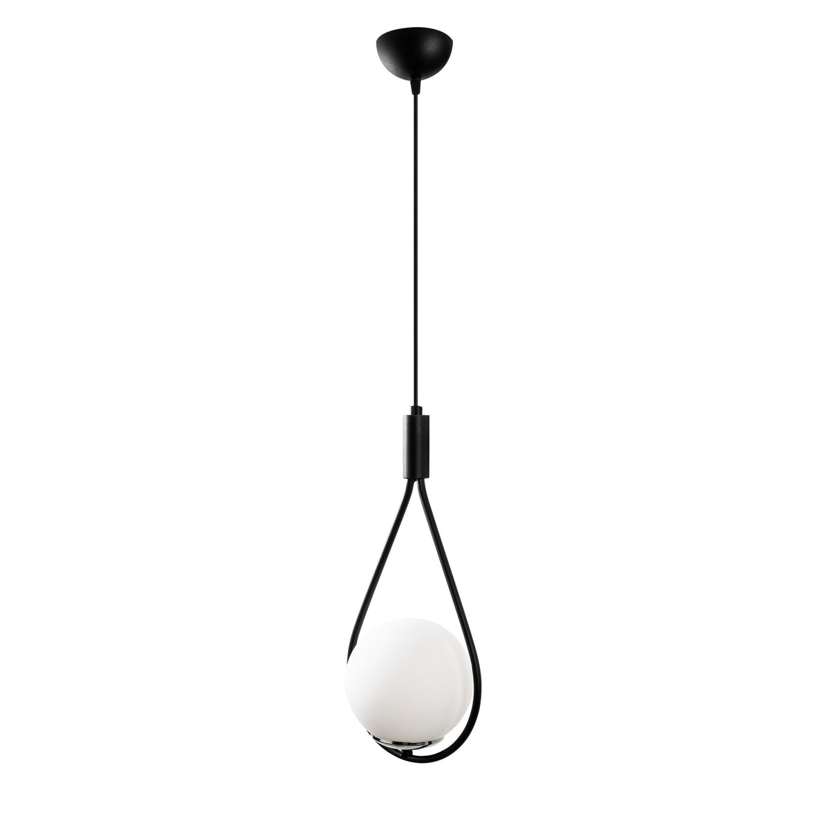 Lumi loftlampe i glas og sort jern