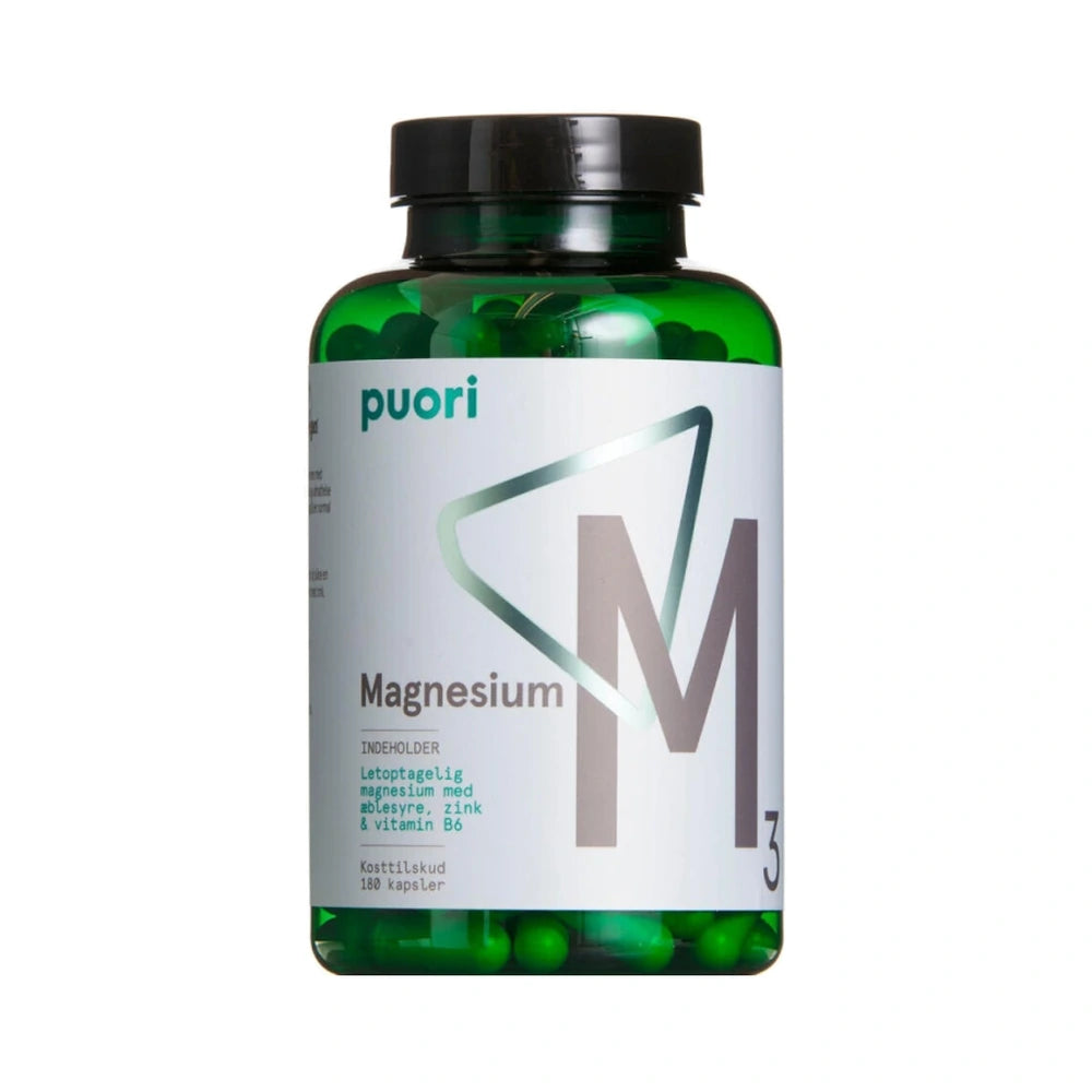 Puori M3 Magnesium Kompleks kosttilskud, stor pakning med 180 stk