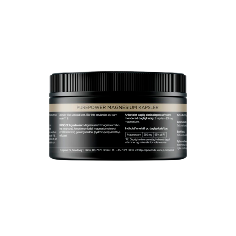 Pakke med PurePower Magnesium kosttilskud, 90 kapsler